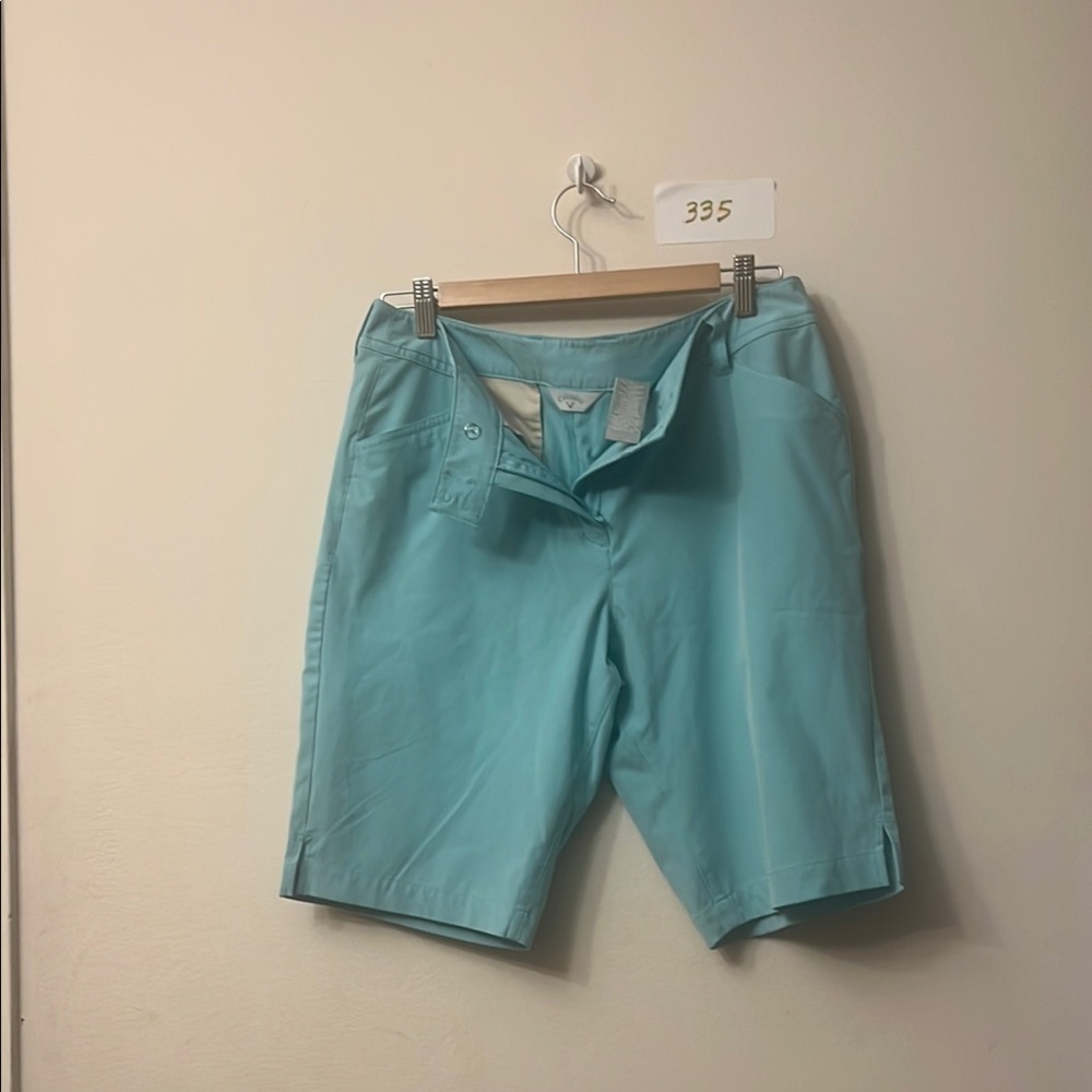 Callaway Blue Flat Front Shorts for Casual Comfort